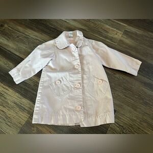 Baby GAP pink cotton pea coat toddler girl size 4 jacket